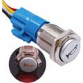 16MM Momentary Horn Button Switch 12V Trykknapp Horn Switch Reset Switch