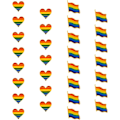 Miniatyrbillede 1 af 5: 30 stk. Pride Rainbow Enamel Lapel Pin Sæt - 15 stk. Rainbow Pride Flag L