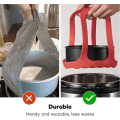 Miniatyrbillede 4 af 5: Silikone bageform slynge til 6 Qt/8 Qt Instant Pot og multifunktionel komfur Anti-skoldning bageform løfter dampstativ, silikone æg dampstativ (rød) 1stk
