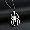 Miniatyrbilde 4 av 5: 2 stk Spiderman-anheng halskjede sett rustfritt stål lett H