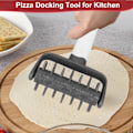 Miniatyrbild 4 av 5: Grå Plast Pizzadegvals Perforator Pizzadegkutter Hemverktyg Pizza Tillbehör för Kakor Paj, Bakverk, Bröd