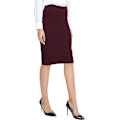 Miniatyrbilde 2 av 5: Kvinners elastisk midje stretch bodycon midi blyantskjørt vinrød L