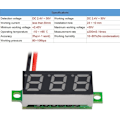 Miniatyrbilde 4 av 5: 5 stk. Digital DC Voltmeter 0,28 tommer To-leder 2,5v-30v Mini Digital DC Voltmeter Spenningstester Måler, LED Digital Spenningsmåler (rød)