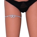 Pikkukuva 5 / 5: Rhinestone-kaksoissydänreisi- ja sääriketju, kristallireisi- ja sääriketju