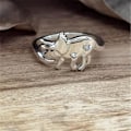 Miniatyrbillede 4 af 5: 4 stk. søde dinosaur Tyrannosaurus Triceratops ring sæt 14K sølv