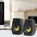 Miniatyrbillede 4 af 5: Computerhøjttalere, Stereo 2.0 Usb Multimediehøjttaler Med Led/volumenkontrol