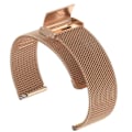 Miniatyrbilde 2 av 5: 22mm klokkestropp for smartklokke, universell smartklokke i metallstålnett med hurtigutløsning, erstatningsstropper for menn og kvinner (rose gull, 22mm)