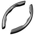 Miniatyrbild 1 av 5: 2 st ersättningskolfiber lastbil Suv Universal Anti Slip ratt