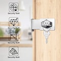 Miniatyrbillede 1 af 3: Zink Alloy Hasp Lås Hængelås Låsning Hasp med Nøgle og Skruer 3 Tommer Lås