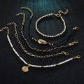 Miniatyrbillede 4 af 4: Bohemia Shell Charm Pendant Anklet Set 5Pcs Sort Læder Kæde B
