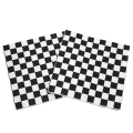 Miniatyrbillede 3 af 4: 80 stk. Halloween-servietter, sort og hvid, 33*33 cm