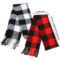 Miniatyrbillede 1 af 5: 4 stk. Vinter Buffalo Plaid Tæppe Halstørklæde til Kvinder Børn Hals Wrap Halstørklæde Bulk Buffalo Sort og Rød Tjek Halstørklæder Gitter Varmt Halstørklæde Blødt Chunky Overflade 175*35cm