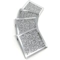 Miniatyrbillede 1 af 4: Firkantede Sparkle Diamante Crushed Jewel Glass Glitter Coasters