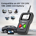 Miniatyrbillede 3 af 4: 6V 12V 24V AUTO Batteritester, KINGBOLEN BM550 100-2000 CCA 2-200Ah Bilalternator Tester Digital Batterianalysator til Bil/Lastbil/Motorcykel/A