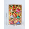 Miniatyrbild 5 av 5: Julfester - Set med 6 glittrande julgranskulor i plast: 5 cm i diameter