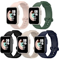 Miniatyrbilde 1 av 5: 5 stk. utskiftbare armbånd kompatible med Xiaomi Mi Watch Lite/Redmi Watch Lite, silikonarmbånd (5 farger)