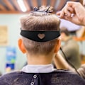Miniatyrbilde 1 av 4: Justerbar hårklippingsguide, profesjonelt hårklippingsverktøy, for hårklipp, rett nakke, bærbar, enkel å bruke (svart)