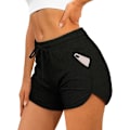 Miniatyrbilde 2 av 5: Womens Athletic Shorts Running Dolphin Shorts med lommer og snøring X