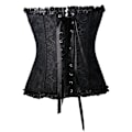 Pikkukuva 3 / 3: Rintaliivit naisille Bustier Stripe Plus Size Musta XL