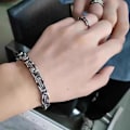 Miniatyrbillede 4 af 5: Rustfrit Stållænke Armbånd til Mænd: Armbånd Lavet Til Mænd