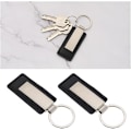 Miniatyrbillede 3 af 5: 2 stk. Læder Metal Nøglering Bil Nøglering Hængende Ornament Vedhæng Forretnings Nøgle Dekoration kompatibel Bil Hjem Nøgler 96,5x32mm