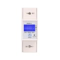 Miniatyrbillede 1 af 3: Digital energimåler LCD-baggrundsbelyst display 5-80A 230V 50Hz enfaset wattmeter skinnemontering til måling af elektrisk energi