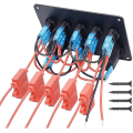 Miniatyrbilde 4 av 5: 12v / 24v Kontrollpanel, 5 Grupper Av Vippebryterpaneler, Med 5v 4.2a Dobbel Usb-Lader, Vanntett Led-Voltmeter