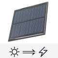 Miniatyrbillede 4 af 5: Solcellepanel-oplader, bærbar solcellepanel, energibesparende, 9,5*9,5 cm