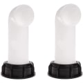 Miniatyrbillede 1 af 5: 2 stk. vandtankadapter, vandtankventil, Ibc-afløbstankadapter 60 mm (hvid)