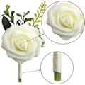 Miniatyrbilde 4 av 4: 6 Brudgommens Bryllupsknapphull, Rose Knapphull, Bryllupsknapphull, Rose Bo