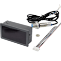 Miniatyrbillede 2 af 2: Digital LED-tachometer Rpm-hastighedsmåler+hall-nærhedssensor NpnDigi