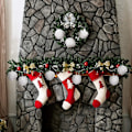 Miniatyrbilde 4 av 5: Pinecone Julekuler (4-pakning) - Store Hvite Glitrende Pinecone Julekuler med Snøre - Hvit Hengende Julepynt til Tre, Kranser,