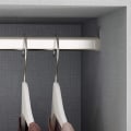 Miniatyrbilde 5 av 5: Sidesupport for oval klesskapsstang, blank krom, 10-pakning