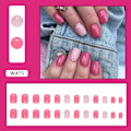 Miniatyrbild 2 av 4: Jelly Gel Press on Nails,  Short Square 24 Pcs 12 Size Spring Sum
