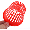 Miniatyrbillede 4 af 4: Plastik Plante Kurve til Vand Dam, Have Mesh Tumblers, 10 Robuste Mesh Potter til Hydroponiske Planter til (Rød),83*56*66mm