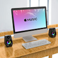 Miniatyrbillede 3 af 5: Computerhøjttalere, Stereo 2.0 Usb Multimediehøjttaler Med Led/volumenkontrol