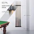 Miniatyrbild 4 av 5: 6 Pool Cue Rack, Billiard Stick Holder Väggmontering, Pool Table Rods Clip