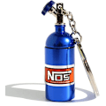 Miniatyrbillede 1 af 3: Nitrous Oxide Flaske Nøglering NOS Bil Motorcykel Gave Nøglering Tuning Mænd Mini Ud Støddæmper Rat, Blå