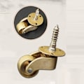 Miniatyrbilde 3 av 5: Sett med 4 solide messing universelle hjul 360 dreibare møbelhjul møbelhjul 22*57mm (diameter * høyde)