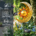 Pikkukuva 3 / 5: Puutarhan aurinkovalot ulkokoristeluun, aurinko- ja kuun halkeama lasipallo Meta