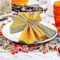 Miniatyrbilde 5 av 5: 6 stk. oransje lønneblad serviettringer høst Thanksgiving serviettringholder spenne blad serviettring høst gårdsstil metall strass serviettringer