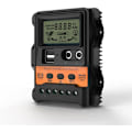 Miniatyrbillede 1 af 5: Solcelleladningsregulator, PWM Solcelleladningsregulator Med LCD 12V 24V 30A Dobbelt USB 5V Udgang Solpanel Opladningsregulator