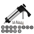 Miniatyrbillede 2 af 5: Diy manuel cookie press maker maskingevær, rustfrit stål rørformede dyser bi