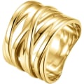 Miniatyrbillede 1 af 4: Unisex rustfrit stål solidt krydsende flettet crossover uendelighed chunky statement ring, 19cm