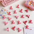 Miniatyrbillede 3 af 5: 20 stk. Clip Girl håndbog studenterartikler lang hale klip mappe pink