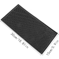 Miniatyrbillede 2 af 5: Pieces Bar Mat, Bar Service Mat, Sort Bar Mat, Velegnet til Bar eller Hjem, Bruges til at Fiksere Vinglas (Sort), 30*15cm