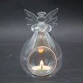 Miniatyrbillede 3 af 5: 2 stk. Engel glas tealight holder Hjemmefest dekoration Candl Transparent 2stk