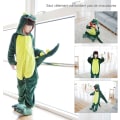 Miniatyrbilde 4 av 5: Barneflanell Dyre Pyjamas Sett Vinter Onesie Gutter Jenter Cosplay Fancy Kjole Jumpsuit Nattøy Unisex Chic Kostyme Karneval Jul Fest Varm Onesie 3-11 År（140）