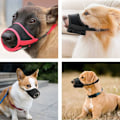 Miniatyrbillede 5 af 5: Nylon Hunde Mundkurv, 2 stk. Blød Justerbar Åndbar Hunde Mundkurv Anti-Bid Muzzle