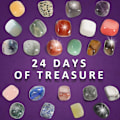 Miniatyrbilde 2 av 5: Adventkalender med steiner, 24 dager med naturlige krystall agat steiner mineraler og fossiler adventskalender krystaller jul